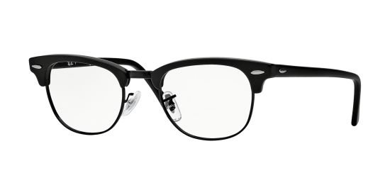 Das Bild zeigt die rechteckige Brille RX5154 2077 für Herren von der Marke Ray-Ban in matt schwarz von vorne
